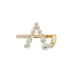Bubble Diamond Initial Ring
