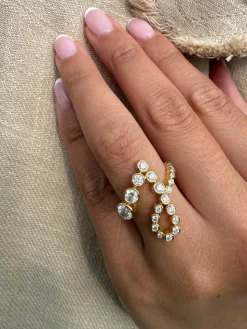 Bubble Diamond Initial Ring