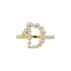 Bubble Diamond Initial Ring