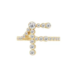 Bubble Diamond Initial Ring