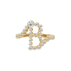 Bubble Lab Grown Diamond Initial Ring