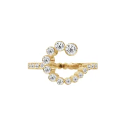 Bubble Lab Grown Diamond Initial Ring