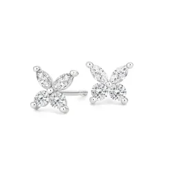 Butterfly Diamond Stud Earrings