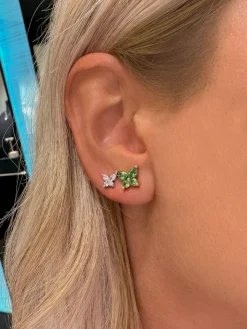 Butterfly Diamond Stud Earrings