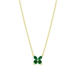 Butterfly Green Emerald Necklace