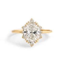 Camellia Oval Engagement Ring