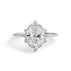 Camellia Oval Engagement Ring