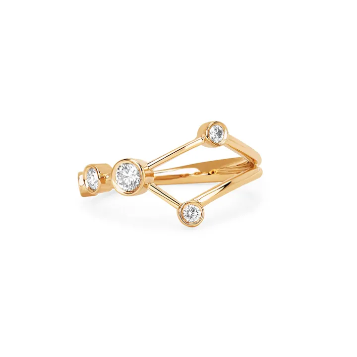 Cancer Diamond Constellation Ring