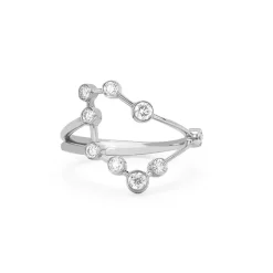 Capricorn Diamond Constellation Ring
