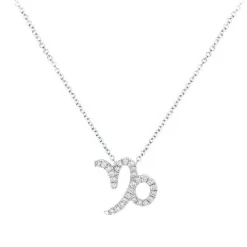 Capricorn Diamond Zodiac Necklace