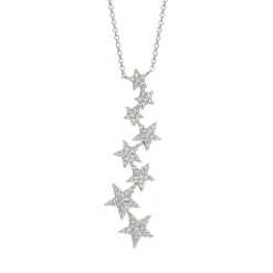 Cascading Diamond Star Necklace