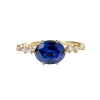 Celeste Blue Sapphire Diamond Engagement Ring