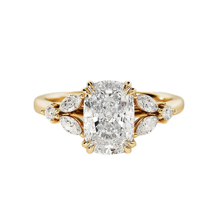 Celestial Cushion Cut Diamond Engagement Ring