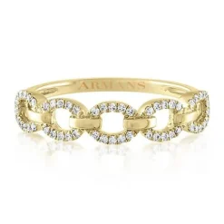 Chain Link Diamond Ring