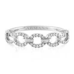 Chain Link Diamond Ring