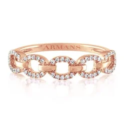 Chain Link Diamond Ring
