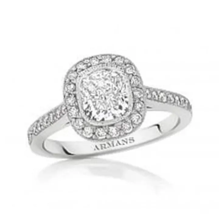 Channel Cushion Engagement Ring