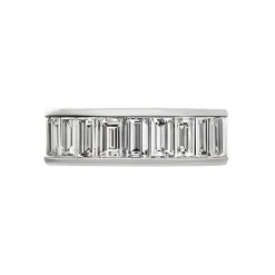 Channel Set Baguette Wedding Band