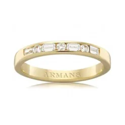 Channel Set Wedding Band