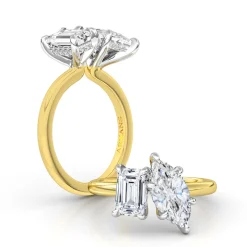 Charlotte's Web Two Stone Engagement Ring