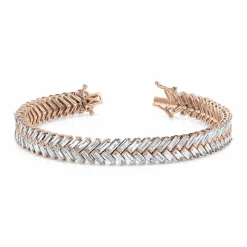 Chunky Baguette Diamond Chevron Bracelet