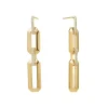 Chunky Diamond Link Drop Earrings