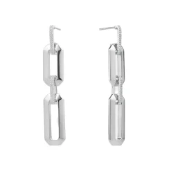 Chunky Diamond Link Drop Earrings
