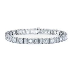 18ct Emerald Diamond Tennis Bracelet