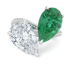 Cupids Flame Toi Et Moi Engagement Ring