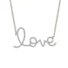 Cursive Love Diamond Necklace