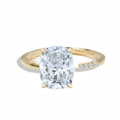 Cushion Diamond Split Engagement Ring