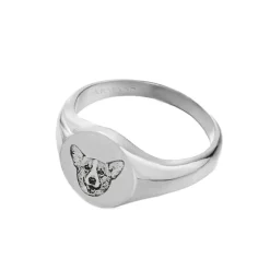 Custom Pet Face Signet Ring