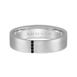 Damon Black Diamond Wedding Band
