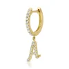 Dangling Diamond Initial Earring