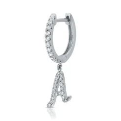 Dangling Diamond Initial Earring