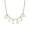 Dangling Solid Gold Name Necklace