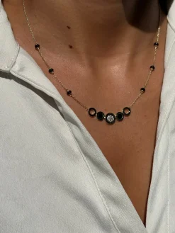 Diamond and Black Onyx Mangalsutra Necklace
