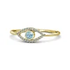Diamond and Coloured Gemstone Evil Eye Ring