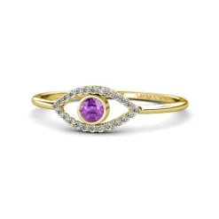 Diamond and Coloured Gemstone Evil Eye Ring