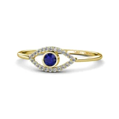 Diamond and Coloured Gemstone Evil Eye Ring