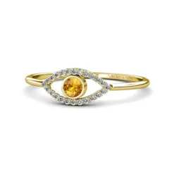 Diamond and Coloured Gemstone Evil Eye Ring