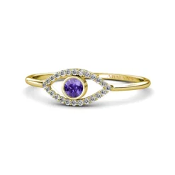 Diamond and Coloured Gemstone Evil Eye Ring