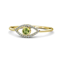 Diamond and Coloured Gemstone Evil Eye Ring
