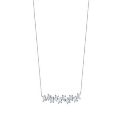 Diamond Baguette Jagged Necklace