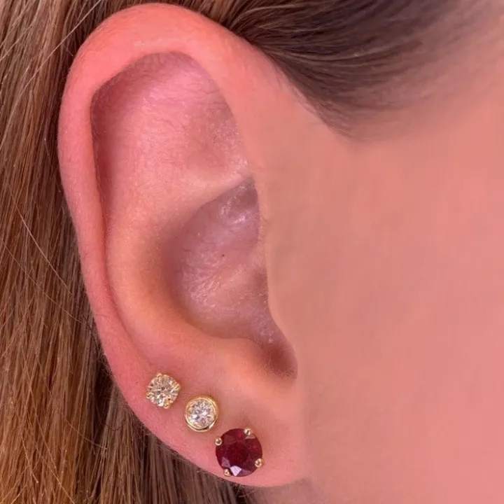 Diamond Bezel Studs