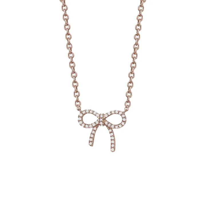 Diamond Bow Necklace