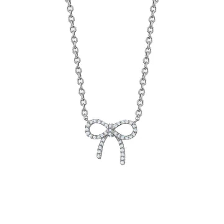 Diamond Bow Necklace