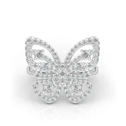 Diamond Butterfly Ring