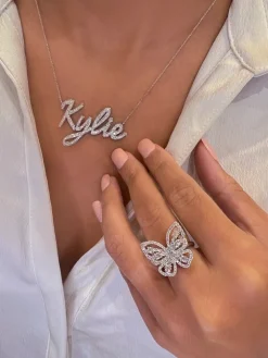 Diamond Butterfly Ring