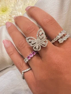 Diamond Butterfly Ring